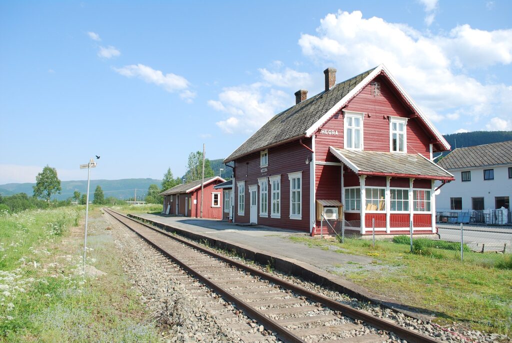 The historic 1907 Hegra railway station, now home to The Chedi Hegra hotel