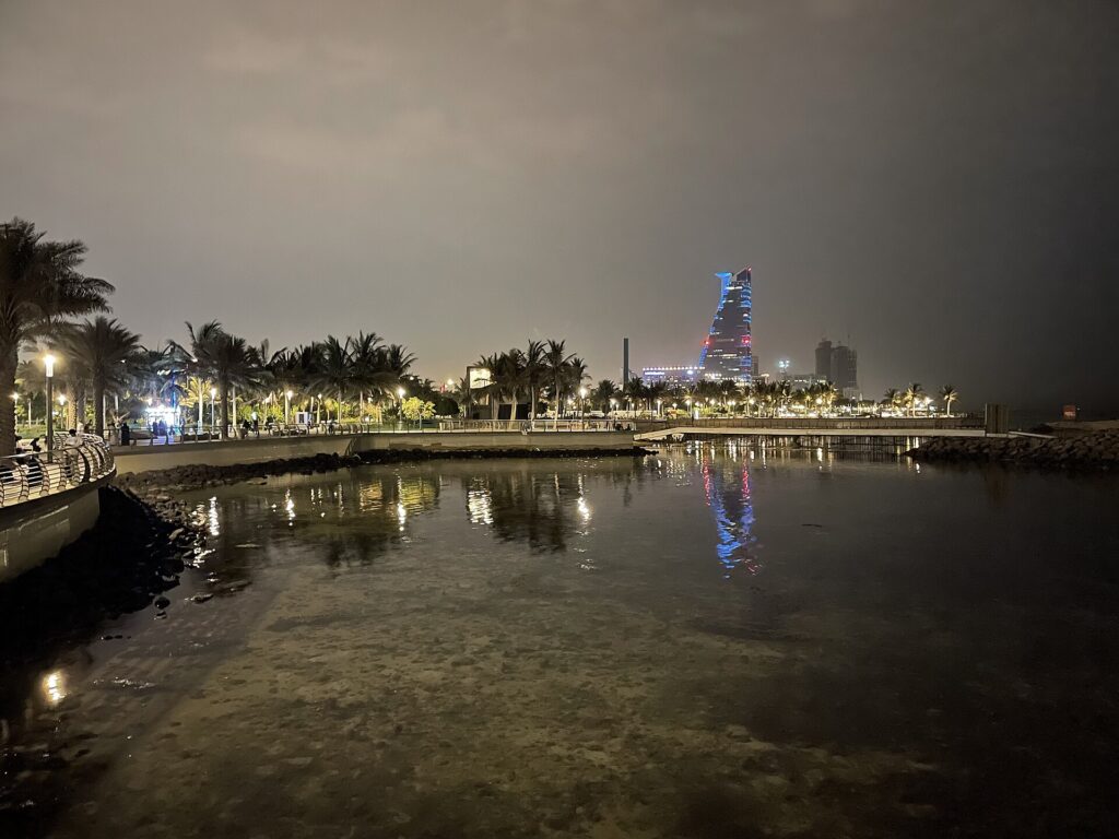 Jeddah Corniche waterfront on the Red Sea, the starting point for the drive north to AlUla
